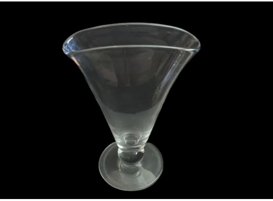 Magnificent Frederick Carter Steuben #6287 Moonlight Transparent Fan Vase