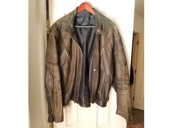 Vintage Men's Leather Motorcycle Jacket