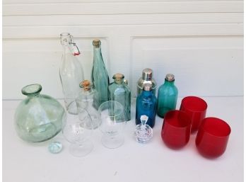 Variety Of Vintage Drinking & Decorative Glasswares