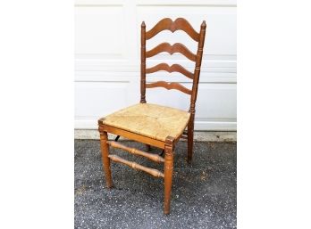 Set Of 3 Vintage Rush Seat Folding Chairs
