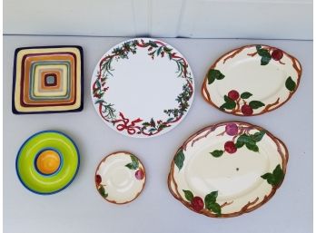 Ceramic Platters - Franciscan Apple And Martha Stewart
