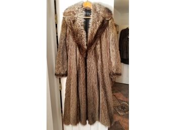 Vintage Raccoon Long Coat By Revillon
