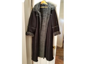 Ladies Faux Fur Lined Overcoat