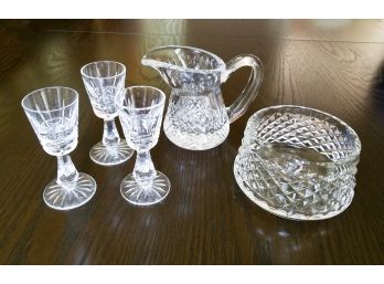 Vintage 5 Pieces All Waterford Lismore Glassware