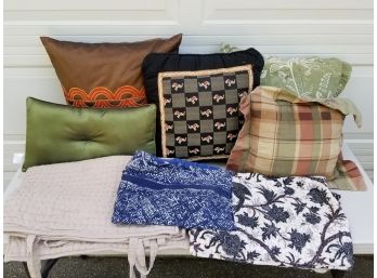 Selection Of Shabby Accent Pillows And Pillow Shams