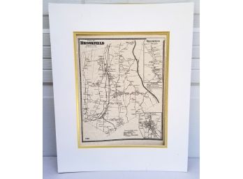 Matted Map Of Brookfield, CT