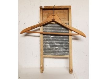 Washboard And Wooden Hanger