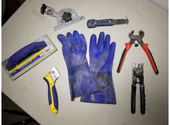 Tool Box And Tile Finishing Tools
