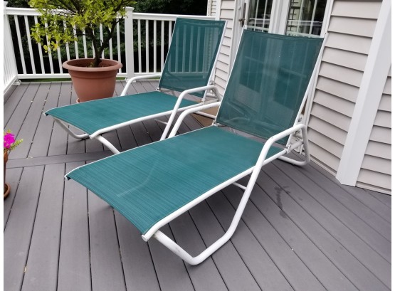 Vintage Winston Style Outdoor Lounge Chairs