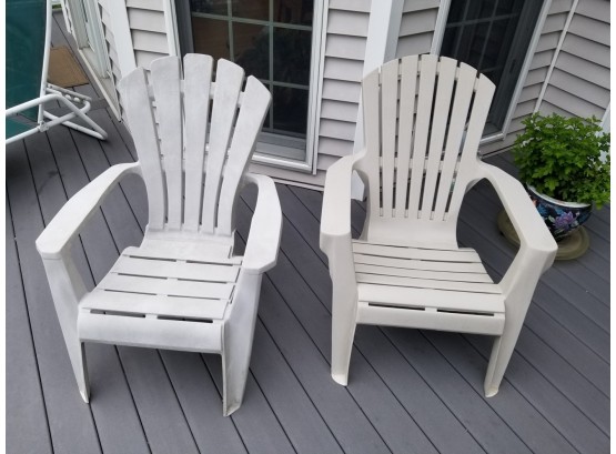 Two Acrylic Adirondack Chairs