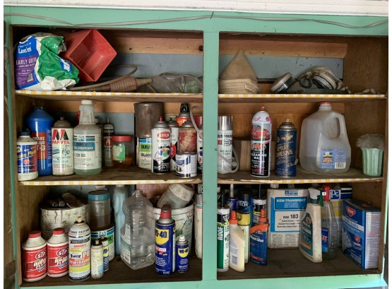 Large Lot Of Garage Chemicals