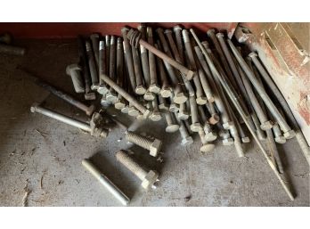 Large Lot Of 8' Carriage Bolts