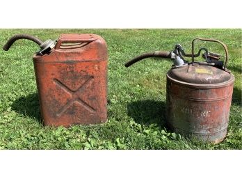 Two Vintage Gas Cans - VERY COOL
