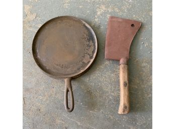 Iron Skillet And Cleaver