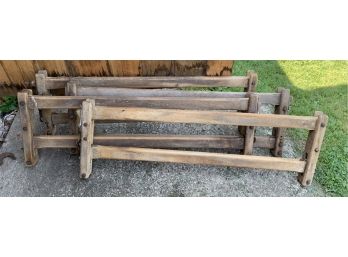 Four Sections Of Wooden Fence