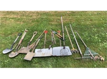 Yard Tools And Apple Picker