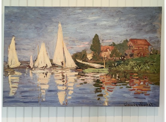 Claude Monet's 'Regatta At Argenteuil' Print On Canvas