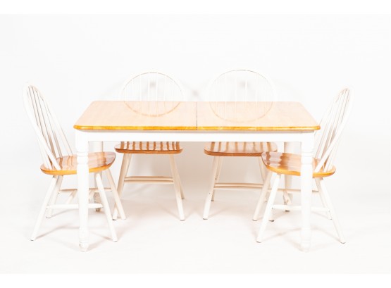 Farmhouse Style Dining Table And Four Chairs