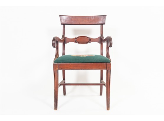 Needlepoint Seat Empire Chair