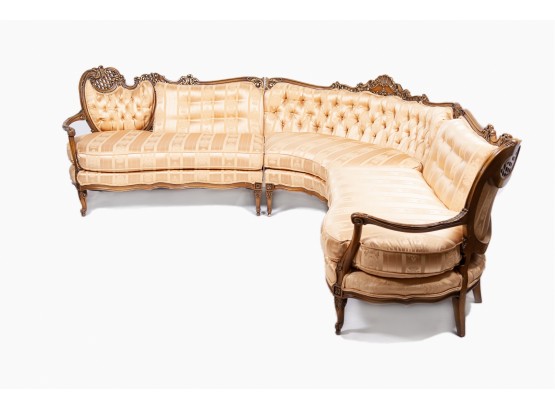 Victorian Tufted Wrap-Around Sofa