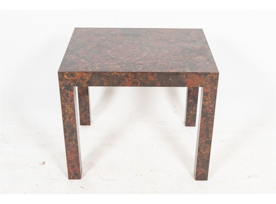 Faux Marble Finish Accent Table