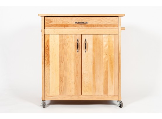 Natural Finish Maple Kitchen Cabinet