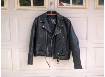 Vintage Leather Biker Jacket Size 44