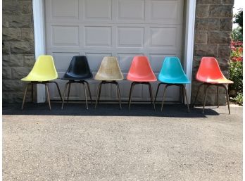 Six Modern Shell Chairs Stamped 1963
