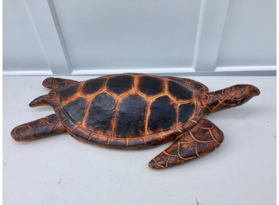 Carved Wooden Sea Turtle