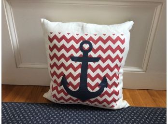 Feather Down Anchor Pillow By Juniper Road Collection - Brand New