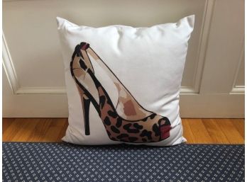 Sunbrella Leopard Sling Back Shoe Pillow By Juniper Road Collection - Brand New