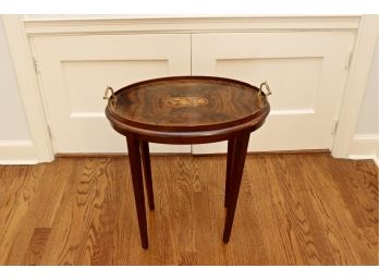 Inlaid Mahogany Accent Table By Council Craftsman