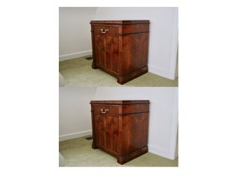Set Of 2 Biedermeier-style Century Furniture Nightstands End Table Chests From The Capuan Collection