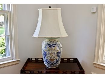 Painted Italian Porcelain Lamp