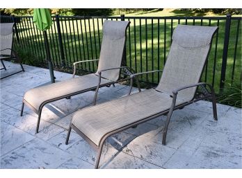 Two Outdoor Chaise Lounge