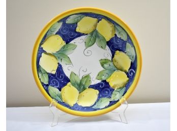 Ceramiche Alfa Lemon Round Platter, 14'