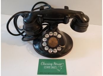 Vintage Western Electric Black Rotary Dial Telephone