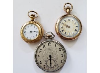 Pocket Watch Lot For Parts Or Repair