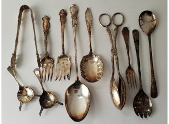 Silver Plate Serving Piece Lot