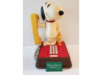 Vintage ATC Working Snoopy And Woodstock Telephone
