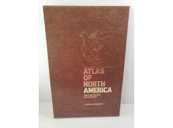 Huge National Geographic Atlas Of North America With Magnifying Distance Scale Reader