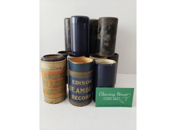 Vintage Edison Blue Amber Wax Recordings