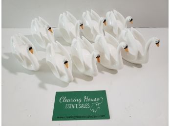 Beautiful Ceramic Swan Napkin Holders