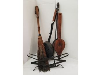 Vintage Wood Fire Place Tools