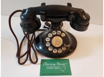Vintage Black Western Electric Rotary Telephone