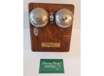 Antique Oak Western Electric Telephone Bell  Or Ringer Box