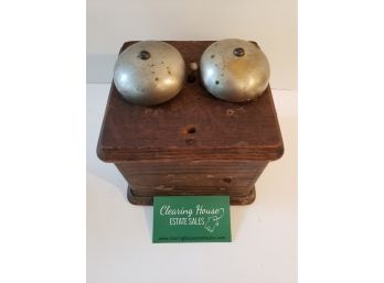 Antique  Oak Telephone Bell  Or Ringer Box - Maker Unknown
