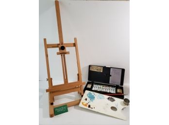 Grumbacher Artist Oil Color Box Set No. 330 Plus Table Top Easel