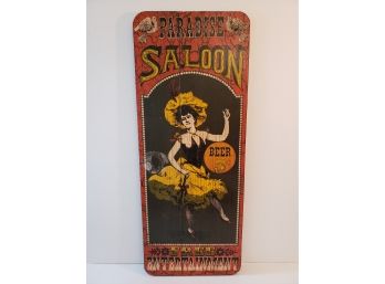 Wooden Saloon Bar Decor Sign