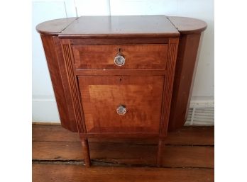 Antique Solid Mahogany Martha Washington Sewing Cabinet Filled
